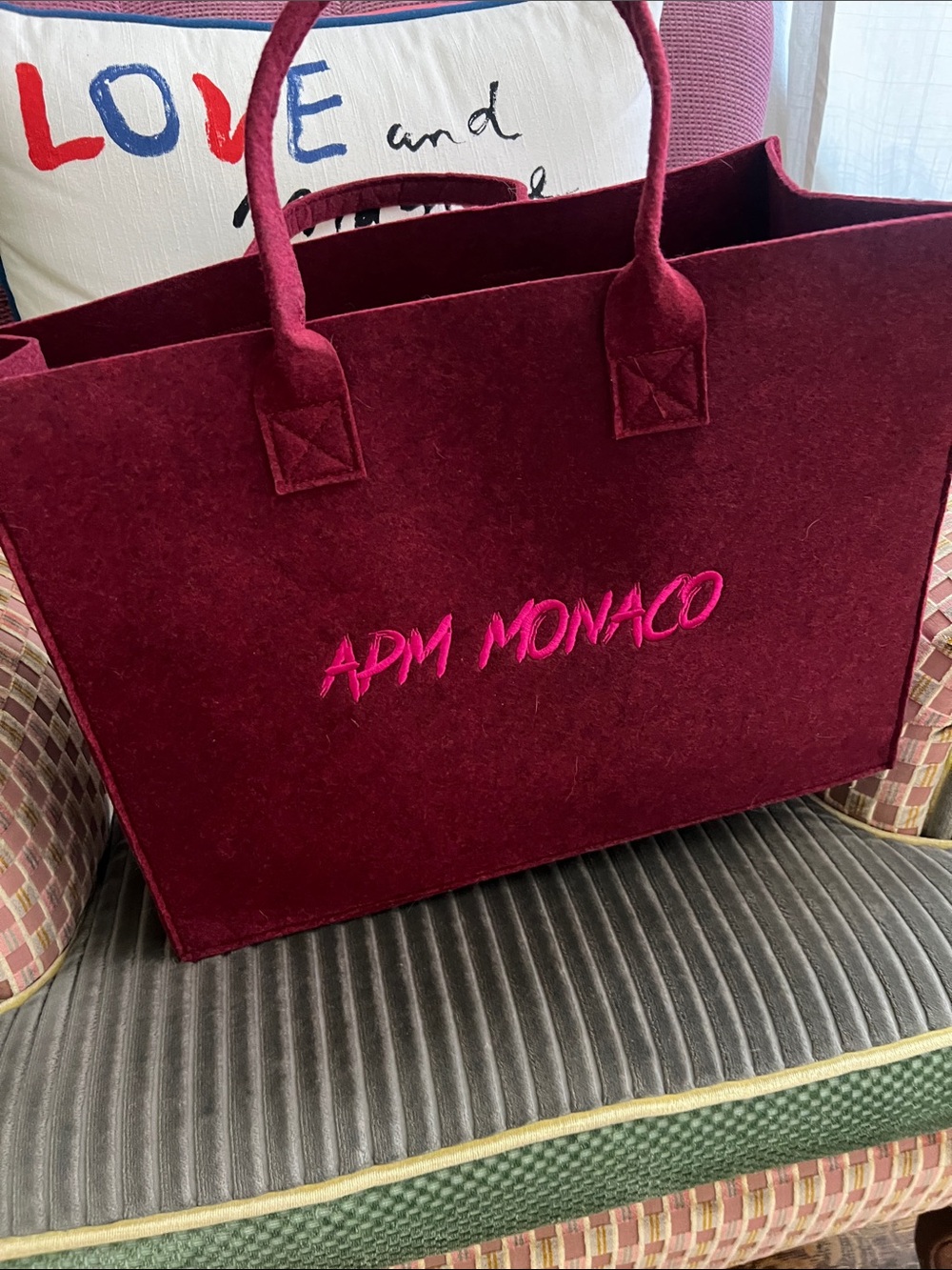 APM Monaco felt tote